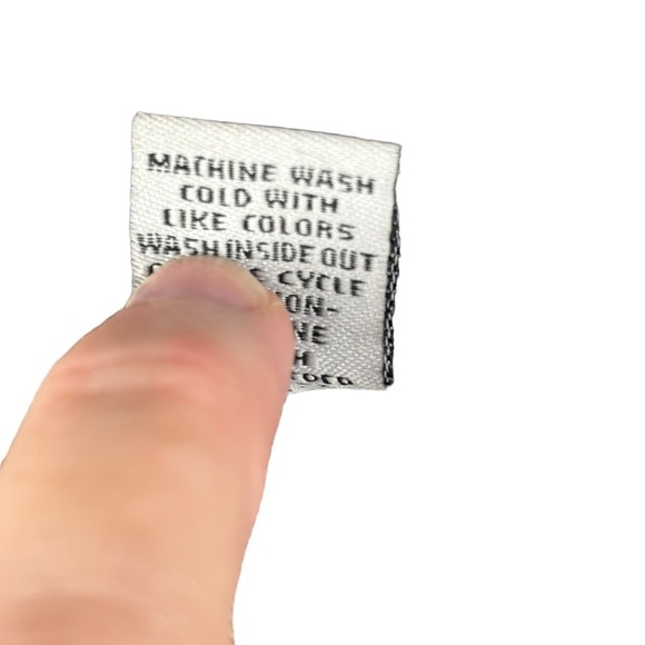 Chico’s Platinum Black Denim Distressed Jacket Black Rhinestones Size Small NEW - Picture 10 of 14